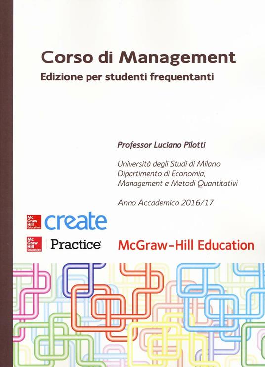 Corso di management. Edizione per studenti frequentanti - Luciano Pilotti - copertina