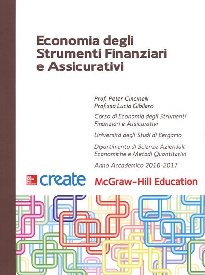 Economia degli strumenti finanziari e assicurativi - copertina