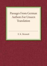 Passages from German Authors for Unseen Translation