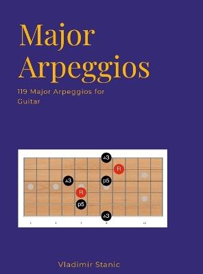 Major Arpeggios: 119 Major Arpeggios for Guitar - Vladimir Stanic - cover