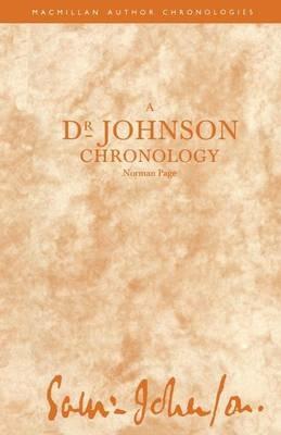 A Dr Johnson Chronology - Norman Page - cover