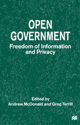 Open Government: Freedom of Information and Privacy - cover