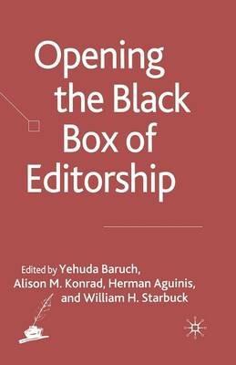 Opening the Black Box of Editorship - cover