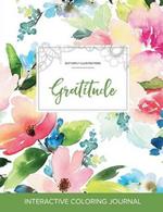 Adult Coloring Journal: Gratitude (Butterfly Illustrations, Pastel Floral)