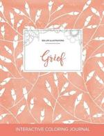 Adult Coloring Journal: Grief (Sea Life Illustrations, Peach Poppies)