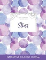 Adult Coloring Journal: Stress (Animal Illustrations, Purple Bubbles)