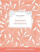 Adult Coloring Journal: Alcoholics Anonymous (Animal Illustrations, Peach Poppies) - Courtney Wegner - cover