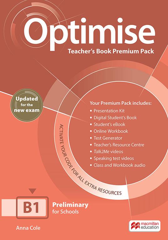 Optimise B1 Teacher's Book Premium Pack - Anna Cole - cover