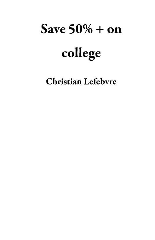 Save 50% + on college