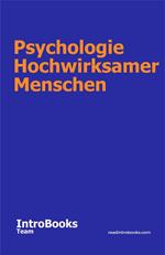 Psychologie Hochwirksamer Menschen