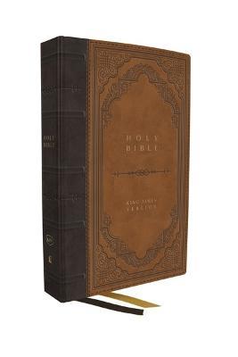KJV Holy Bible: Giant Print Thinline Bible, Brown Leathersoft, Red Letter, Comfort Print: King James Version (Vintage Series) - Thomas Nelson - cover
