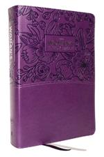 KJV, The Woman's Study Bible, Purple Leathersoft, Red Letter, Full-Color Edition, Comfort Print (Thumb Indexed): Receiving God's Truth for Balance, Hope, and Transformation