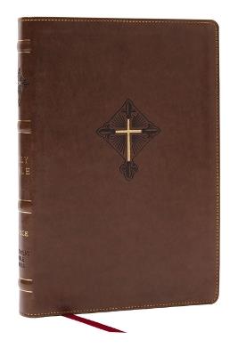 RSV2CE, Thinline Large Print Catholic Bible, Brown Leathersoft, Comfort Print - Catholic Bible Press - cover