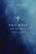 NKJV Large Print Outreach New Testament Bible, Cross Softcover, Comfort Print