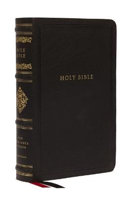 NKJV Large Print Reference Bible, Black Leathersoft, Red Letter, Comfort Print, Thumb Indexed (Sovereign Collection): Holy Bible, New King James Version - Thomas Nelson - cover