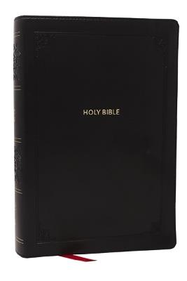NKJV Giant Print End-of-Verse Reference Bible, Black Leathersoft, Red Letter, Comfort Print: Holy Bible - Thomas Nelson - cover