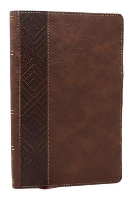 NKJV, Personal Size New Testament, Brown Leathersoft, Red Letter, Comfort Print - Thomas Nelson - cover