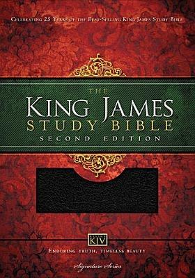 KJV Study Bible, Large Print, Bonded Leather, Black, Red Letter: Second Edition - Thomas Nelson - cover