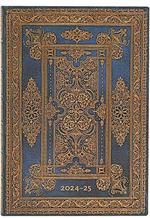 Agenda Paperblanks, 2025 Blu Lussuoso, 18 Mesi Flexis, orizzontale, Midi, 12 x 17,5 cm