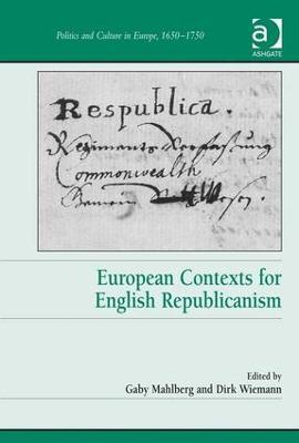 European Contexts for English Republicanism - cover