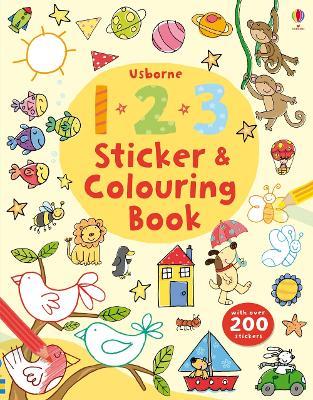123 sticker and colouring book. Ediz. a - Greenwell Jessica - cover
