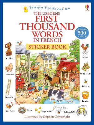 First Thousand Words in French Sticker Book - Heather Amery - cover