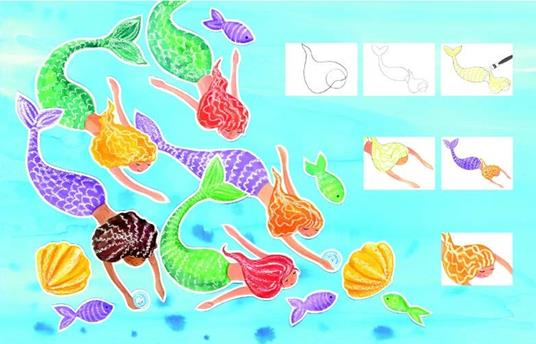 Fatine e sirenette. Oggi disegno. Ediz. illustrata - Fiona Watt - 2