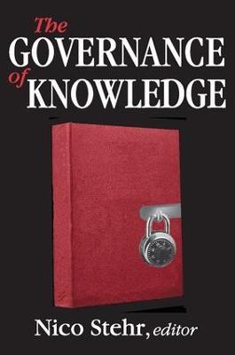 The Governance of Knowledge - Nico Stehr - cover