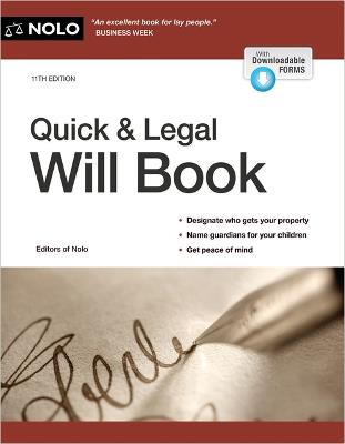 Quick & Legal Will Book - Denis Clifford - cover