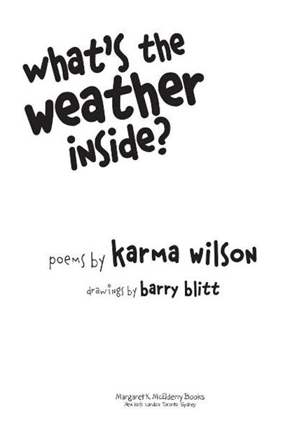 What's the Weather Inside? - Karma Wilson,Barry Blitt - ebook