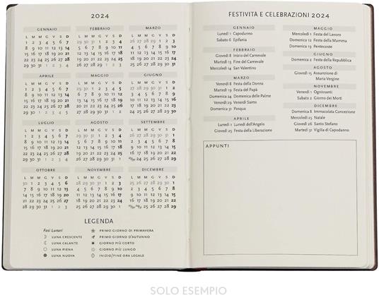 Agenda Paperblanks 2024, 12 mesi, Mini, Orizzontale, Arte della Rilegatura Safavita, Indaco Safavita - 10 x 14 cm - 6