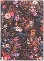 Agenda Paperblanks 2024, 12 mesi Flexis, Midi, giornaliera, William Kilburn, Floralia - 12,5 x 17,5 cm