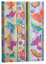 Taccuino Paperblanks, Creazioni Giocose, Farfalle e Colibrì, Midi, A pagine bianche - 13 x 18 cm