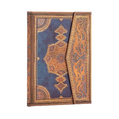 Taccuino Paperblanks, Arte della Rilegatura Safavita, Indaco Safavita, Midi, A righe - 13 x 18 cm