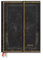 Agenda Paperblanks 2023 Arabica, 12 mesi, settimanale, Collezione Antica Pelle, Ultra, orizzontale - 18 × 23 cm