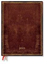 Agenda Paperblanks 2023 Sierra, 12 mesi, Collezione Antica Pelle, giornaliera - 18 × 23 cm