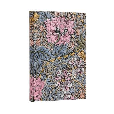 Paperblanks Taccuino copertina rigida, Midi, Bianco, William Morris, Caprifoglio Rosa - 13 x 18 cm