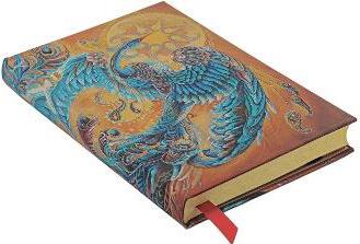 Diario taccuino a copertina rigida Paperblanks, Righe, Uccello del Cielo, Mini, Uccelli della Felicità, 9 x 14 cm