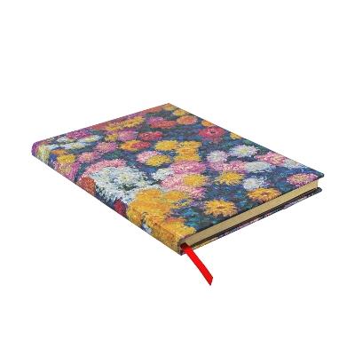 Diario taccuino a copertina rigida Paperblanks, Bianco, Ultra, I Crisantemi di Monet, 17,5 x 23 cm