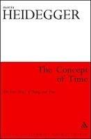 The Concept of Time: The First Draft of Being and Time - Martin Heidegger - cover