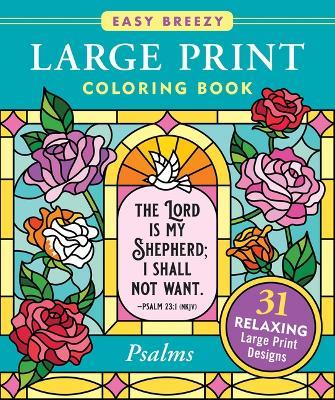 Psalms Large Print Coloring Book - Big and Simple Designs for All Ages - cover