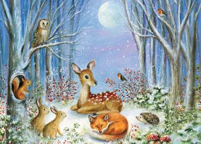 Peaceful Forest Friends Deluxe Boxed Holiday Cards (20 Cards, 21 Self-Sealing Envelopes) - cover