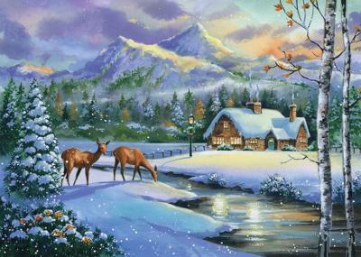 Winter Sunset Deluxe Boxed Holiday Cards (20 Cards, 21 Self-Sealing Envelopes) - cover