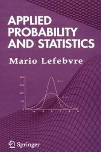Applied Probability and Statistics - Mario Lefebvre - cover