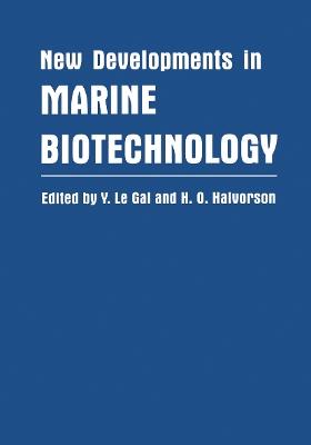 New Developments in Marine Biotechnology - cover