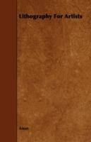 Lithography For Artists - Anon - cover