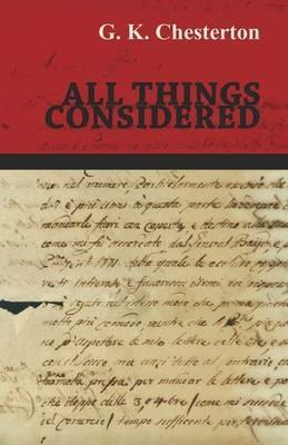 All Things Considered - G. K. Chesterton - cover