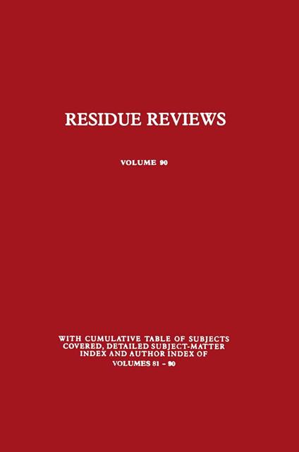 Residue Reviews