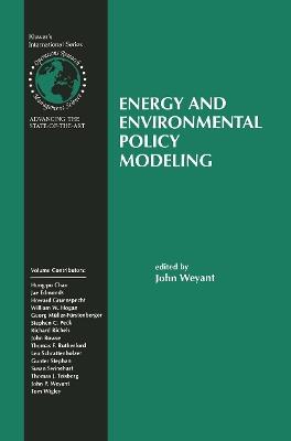 Energy and Environmental Policy Modeling - John Weyant - cover
