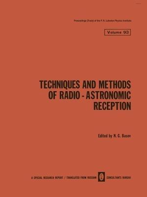 Techniques and Methods of Radio-Astronomic Reception - cover
